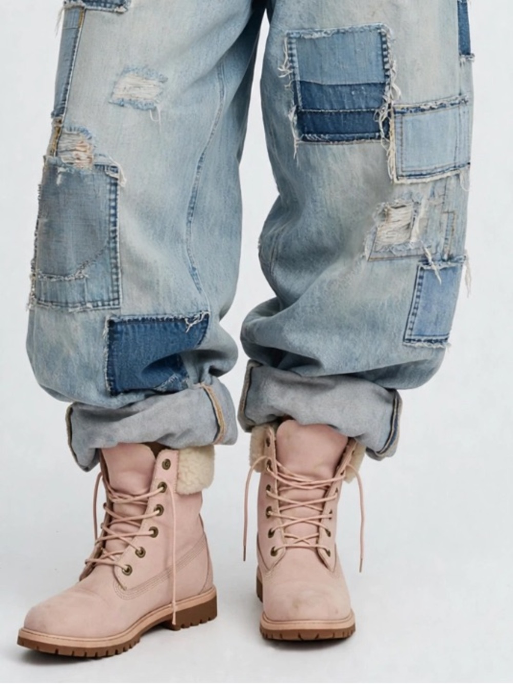 Pink Timberland boots